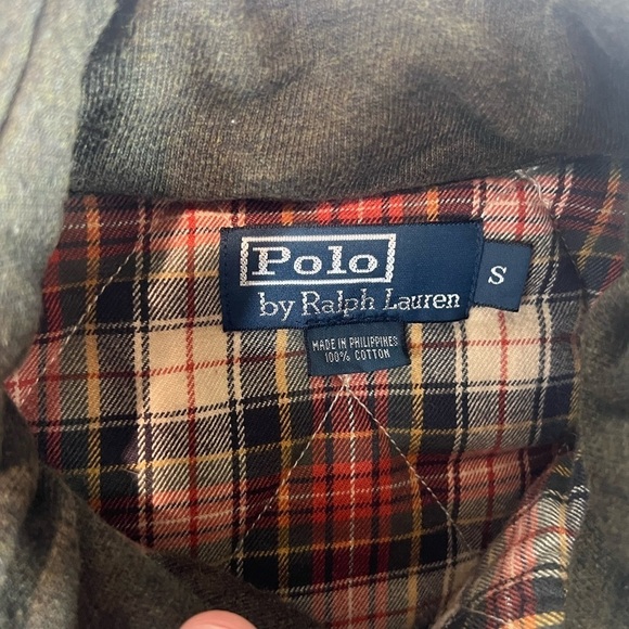 Polo Ralph Lauren Size Small Button Front Leather Detail Hunting Brown Vest EUC - Picture 5 of 14